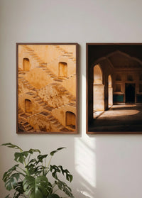 An intricate maze of stone steps in Jaipur India — fine-art photograph by Kayleigh Groenendijk