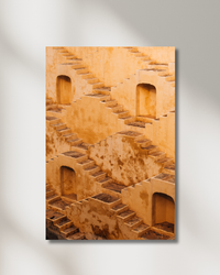 An intricate maze of stone steps in Jaipur India — fine-art photograph by Kayleigh Groenendijk