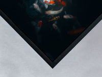 black wooden box frame detail