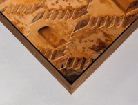 brown wooden box frame detail 