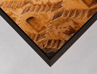 dark brown wooden box frame detail