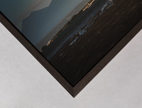 dark brown wooden box frame detail