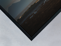 black wooden box frame detail