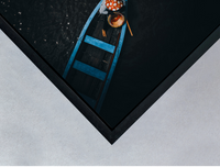 black wooden box frame details