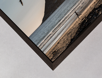 dark brown wooden box frame detail