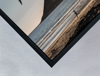 black wooden box frame detail