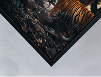 black wooden box frame detail