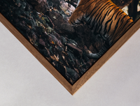 brown wooden box frame detail 