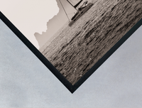 black wooden box frame detail