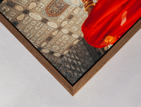 brown wooden box frame detail 