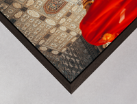 dark brown wooden box frame detail