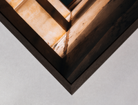 dark brown wooden box frame detail