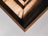 brown wooden box frame detail 