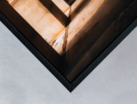 black wooden box frame detail