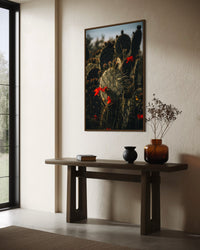 A flowering cactus in golden-hour light — fine-art photograph by Kayleigh Groenendijk