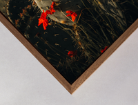 brown wooden box frame detail 