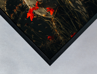 black wooden box frame detail