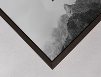 dark brown wooden box frame detail