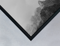 black wooden box frame detail