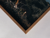 brown wooden box frame detail 