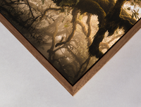 brown wooden box frame detail 