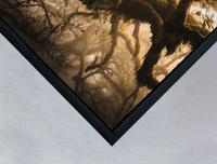 black wooden box frame detail
