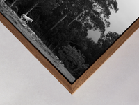 brown wooden box frame detail 