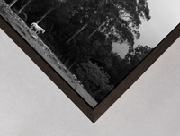 dark brown wooden box frame detail