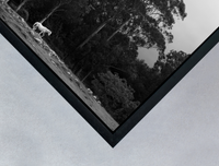 black wooden box frame detail