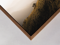 dark brown wooden box frame detail