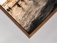 brown wooden box frame detail 
