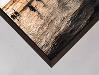 dark brown wooden box frame detail