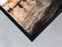 black wooden box frame detail