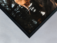 dark brown wooden box frame detail