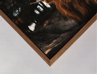 brown wooden box frame detail 