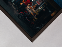 dark brown wooden box frame detail